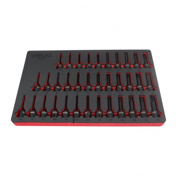 35PC 1/2" DR LONG IMPACT BIT SOCKET SET - HEX, SPLINE, STAR
