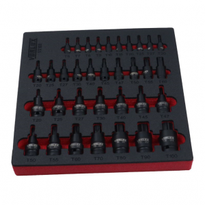 34PC IMPACT STAR BIT SOCKETS - 1/4" 3/8" 1/2" DRIVES